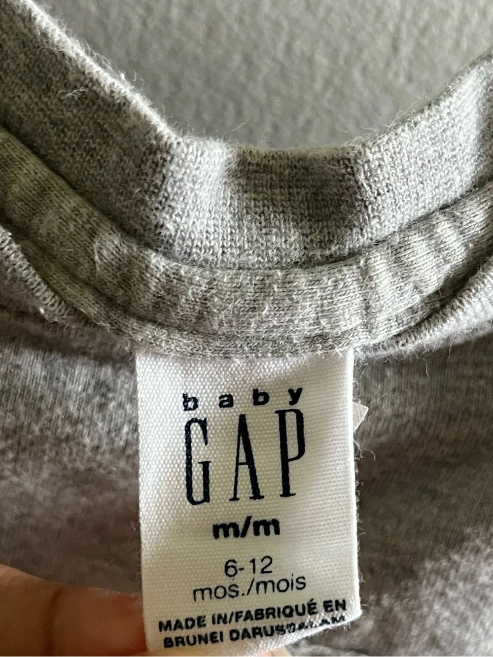 Baby GAP Gray Long-Sleeve Pocket Tee